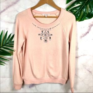 Victoria’s Secret Pink Bejeweled Crewneck Sweater Size Small